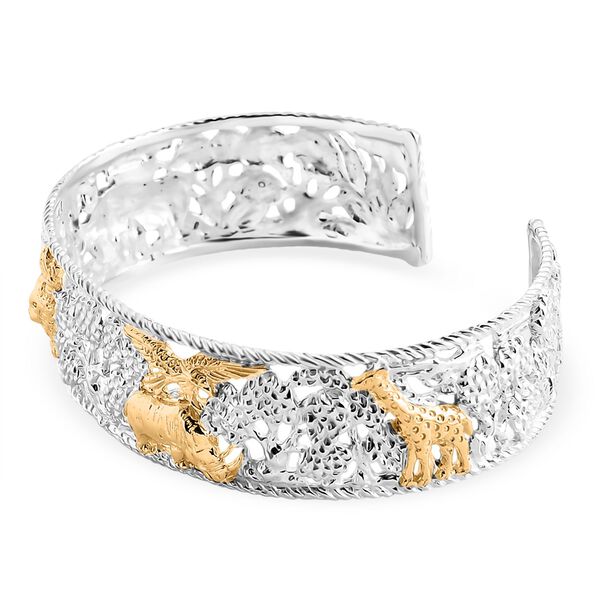 925 Silber Zweifarbige Beschichtung Armreif ca. 19 cm ca. 30,74g image number 4