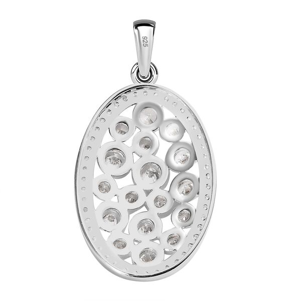 Weißer Zirkonia Anhänger 925 Silber image number 5