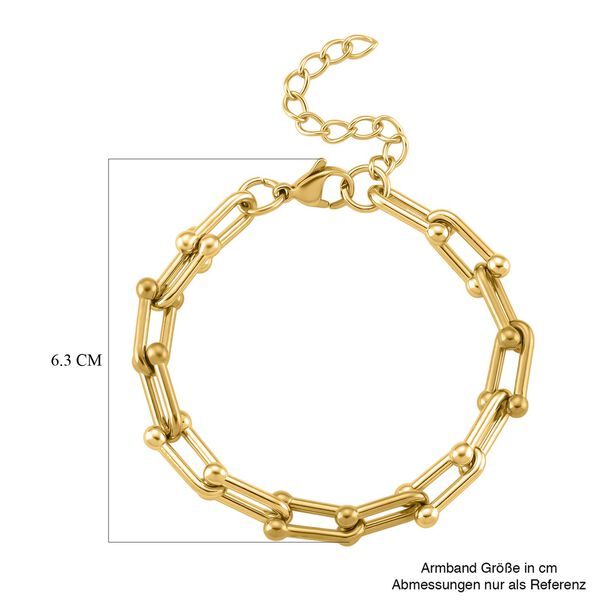 50+5cm Halskette und 18+3,5cm Armband in Goldton image number 12