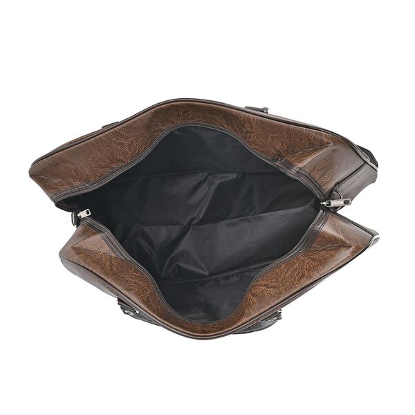 Kunstleder Reisetasche, dunkelbraun image number 5