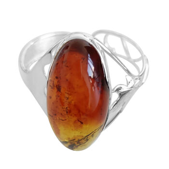 Nat&uuml;rliches Baltisches Bernstein Armreif, ca. 19 cm, 925 Silber