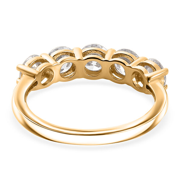 LUXURIANT SI-GH Labor Diamant Ring, 925 Silber 750 Gelbgold Vermeil - 2 ct. image number 6