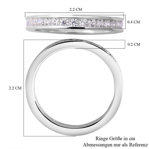 Lustro Stella - Wei&szlig;er Zirkonia-Ring, 925 Silber rhodiniert  ca. 0,57 ct image number 5