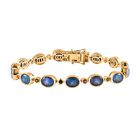 Boulder Opal Triplette, Mehrfarbig-Turmalin Armband ca. 19 cm 925 Silber 750 Gelb Vermeil ca. 14,01 ct.