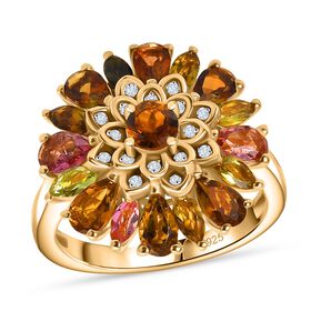 Multi-Turmalin und Zirkon Ring - 2,60  ct.