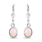 Natürlicher Äthiopischer Opal Ohrhänger 925 Silber platiniert ca. 0,94 ct