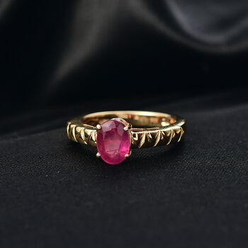 D'Joy afrikanischer Rubin und Diamant Ring - 1,84 ct.