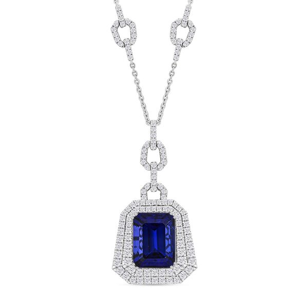 Chairman's Vault Collection - zertifiziert und geprüft RHAPSODY AAAA Tansanit und VS-EF Diamant 45cm Halskette in 950 Platin - 26,06 ct. image number 0