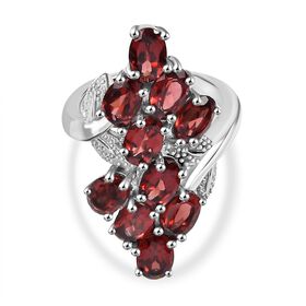 Roter Granat Ring - 6,61 ct.
