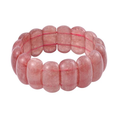 Erdbeer Quarz Armband, 18 cm,  ca. 371.00 ct image number 0