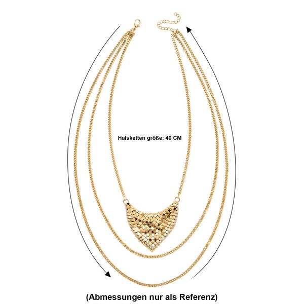 3-lagige Halskette, 40,5+5cm, vergoldet image number 5