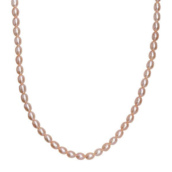 AA Pfirsich S&uuml;&szlig;wasser Perle 45+5cm Halskette