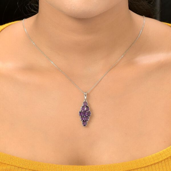 Afrikanischer Amethyst Anh&auml;nger Edelstahl ca. 3,59 ct image number 3