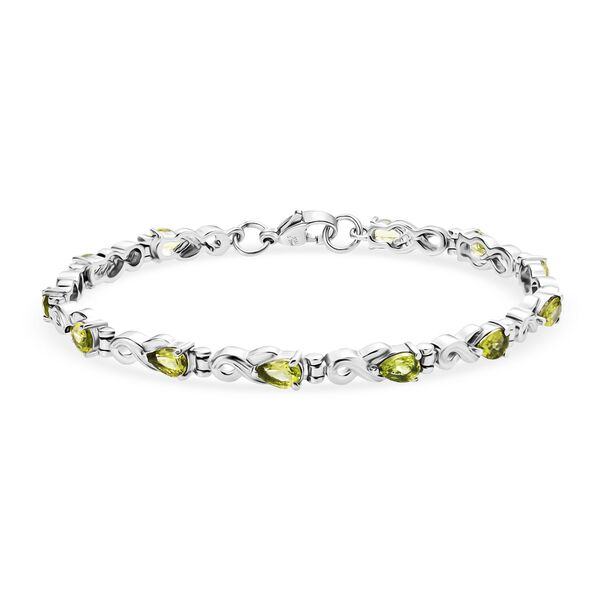 Peridot Armband ca. 19 cm Edelstahl ca. 5,64 ct. image number 0