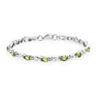 Peridot Armband ca. 19 cm Edelstahl ca. 5,64 ct.