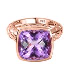 AA Rose De France Amethyst Ring, 925 Silber Roségold Vermeil (Größe 20.00) ca. 7.18 ct