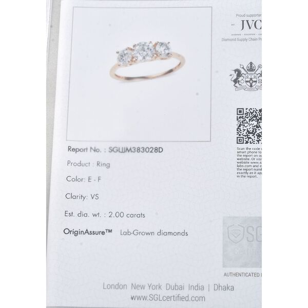 LUXURIANT SGL zertifizierter VS-EF Labor Diamant Ring in 585 Gold - 2 ct. image number 8