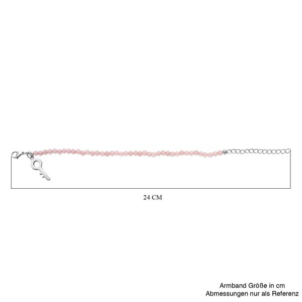 Rosenquarz Armband mit Anhängern, 19 cm - 25 ct. image number 5