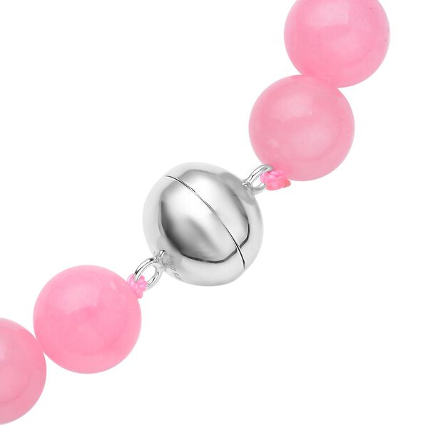 Rosa Jade-Halskette, ca. 45 cm, 925 Silber rhodiniert ca. 605.00 ct image number 5