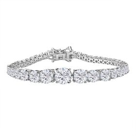 D’Joy Moissanit 19cm Armband, 925 Silber rhodiniert - 13,58 ct.