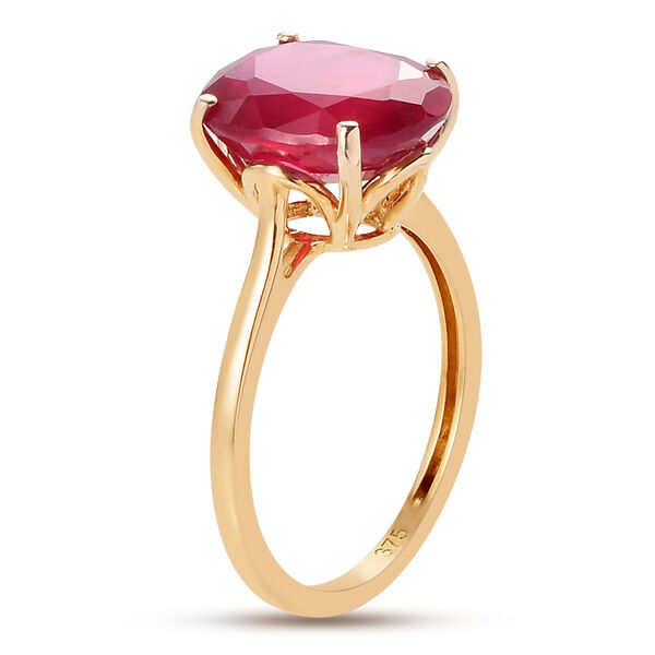 Afrikanischer Rubin Solit&auml;r-Ring, (Fissure gef&uuml;llt), 375 Gelbgold image number 4