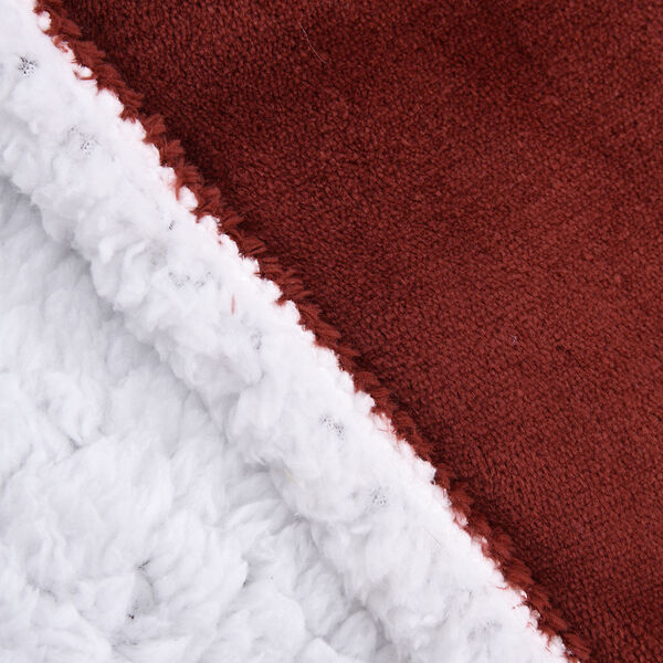 Decke aus Sherpa und Flanell, Größe 150x200 cm, Burgunderrot image number 3