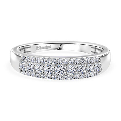 Luxuriant Diamond - Lab Grown Diamant SI-GH Ring 925 Silber platiniert (Gr&ouml;&szlig;e 21.00) ca. 0.50 ct