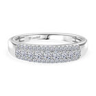 Luxuriant Diamond - Lab Grown Diamant SI-GH Ring 925 Silber platiniert (Größe 21.00) ca. 0.50 ct