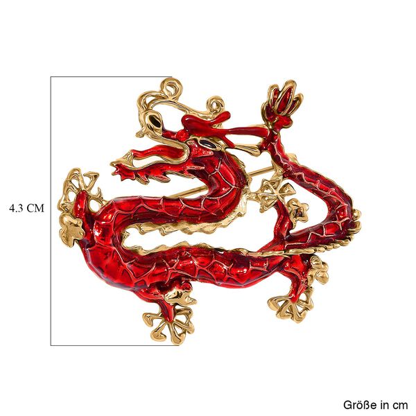 Emaillierte Drachen-Brosche image number 4