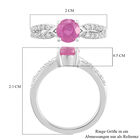 Premium Ilakaka Rosa Saphir und Zirkon Ring, 925 Silber platiniert, 1,49 ct. image number 6