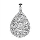 LUSTRO STELLA - Weißer Zirkonia Anhänger 925 Silber rhodiniert