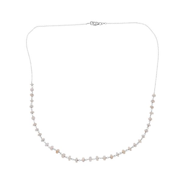 Nat&uuml;rlicher, &auml;thiopischer Welo Opal Halskette ca. 50 cm 925 Silber ca. 2,40 ct. image number 3