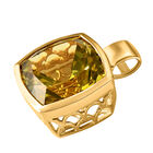 Ouro Verde-Quarz Anhänger, 925 Silber vergoldet ca. 11,27 ct image number 3