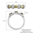 Demantoid Granat und Zirkon Ring 925 Silber Platin-Überzug image number 6