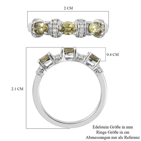 Demantoid Granat und Zirkon Ring - 0,65 ct. image number 7