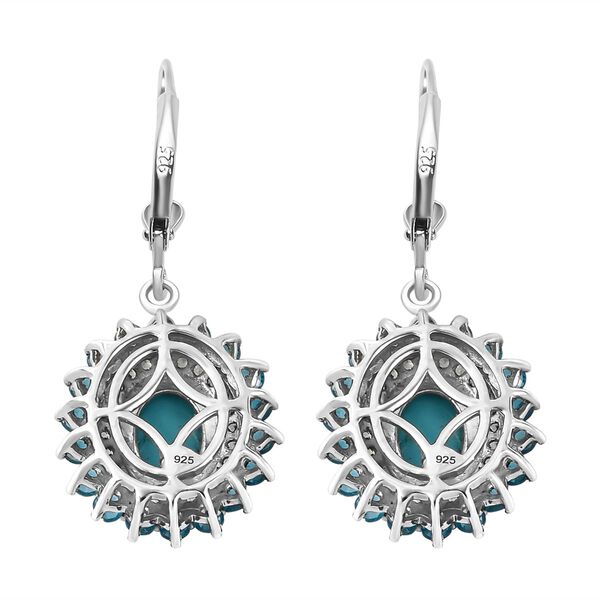 Nat&uuml;rliche Sleeping Beauty T&uuml;rkis und Neon Apatit und Zirkon-Ohrh&auml;nger - 3,25 ct. image number 5