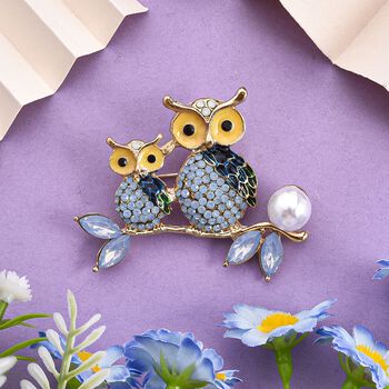 Kunststoff Perle, Mehrfarbiger Kristall Brosche emailliert