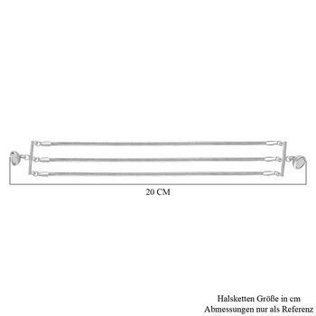 Schlangen-Armband 19cm, Silberton