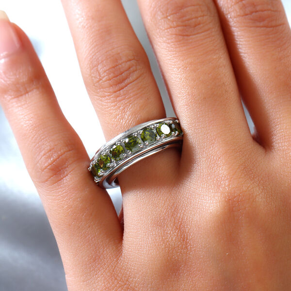 Peridot kubischer Zirkonia-Spinning-Ring image number 3