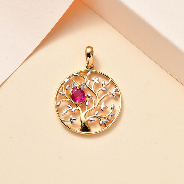 Afrikanischer Rubin und Zirkon-Anhänger - 0,59 ct. image number 2