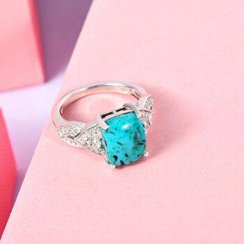 Sierra Nevada T&uuml;rkis und Zirkon-Ring - 4,34 ct.