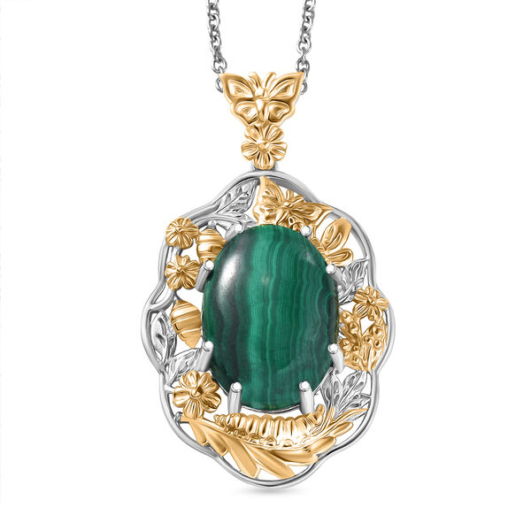 EVER TRUE AA Malachit Schmuckset ca. 50 cm ca. 14,75 ct.