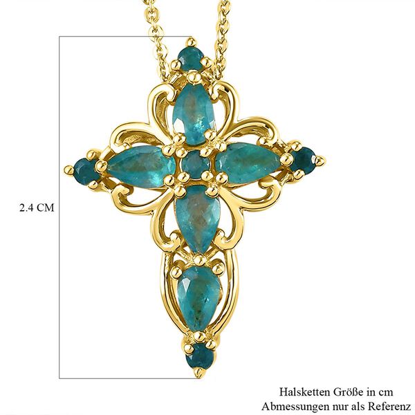 Grandidierit Kreuz-Anhänger mit Kette - 1,17 ct. image number 7