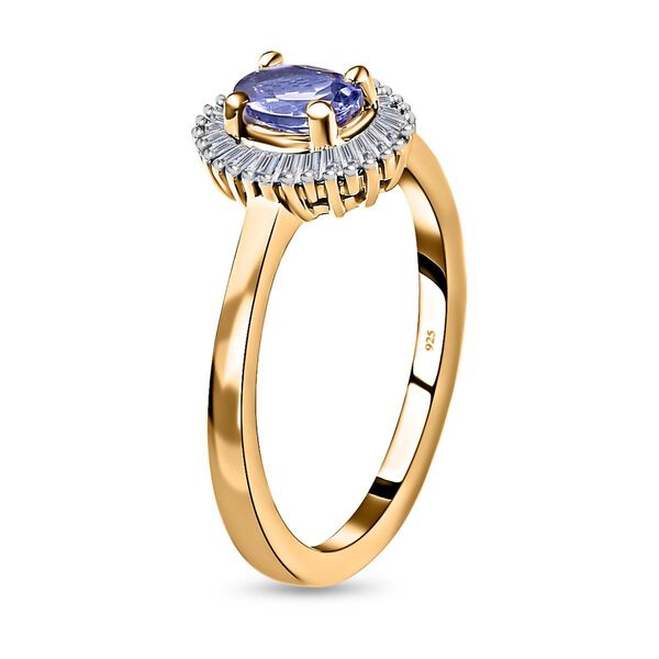 AAA Tansanit und Diamant Ring - 0,61 ct. image number 4