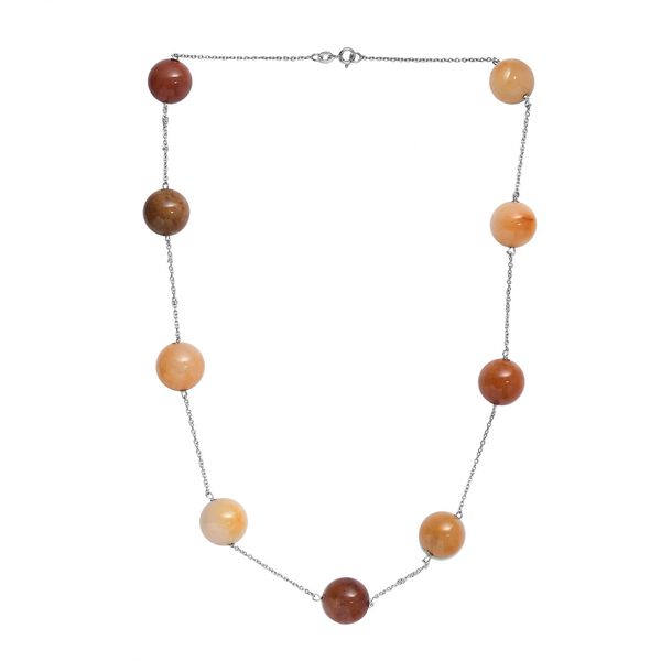 Mehrfarbige Honig Quarz-Halskette, 50 cm - 40 ct. image number 4