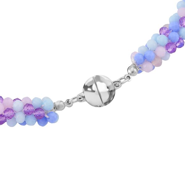 Mehrfarbige lila Kristall 45cm Halskette image number 5