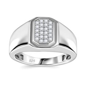 Wei&szlig;er Diamant-Herrenring - 0,25 ct.