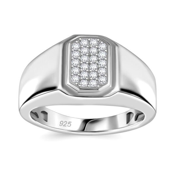 Wei&szlig;er Diamant-Herrenring - 0,25 ct. image number 4