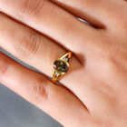 Natürlicher Jenipapo Andalusit und Zirkon Ring 925 Silber Gelbgold Vermeil  ca. 1,37 ct image number 2