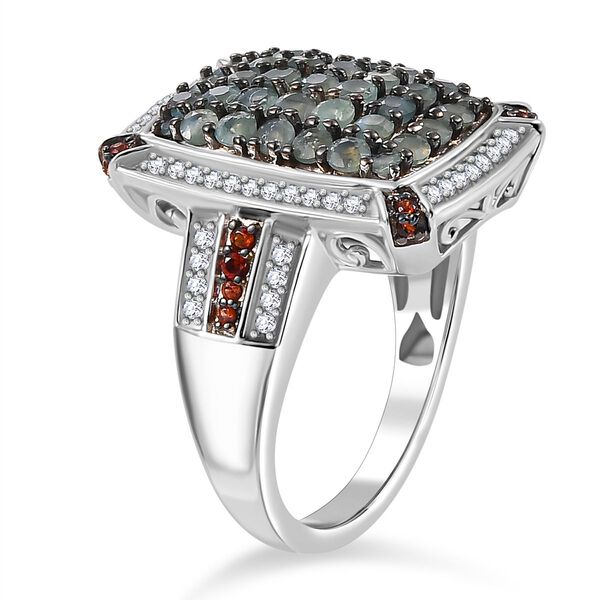 AA Alexandrit, wei&szlig;er und Kaffee Zirkon Ring - 1,97 ct. image number 5